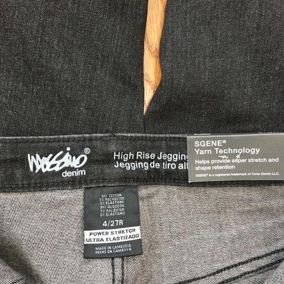 Wassino High Rise Jeggings Black Stretch Skinny Jeans - Picture 7 of 15